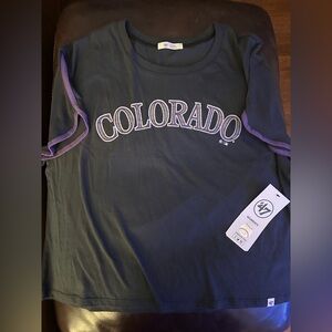 47 Brand Women’s Colorado Rockies size large T shirt new